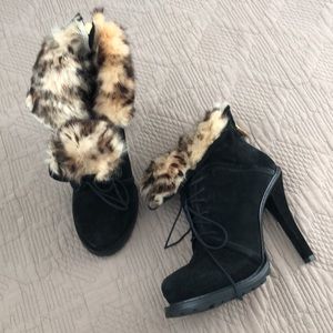 Authentic Elizabeth and James 100% rabbit fur boot